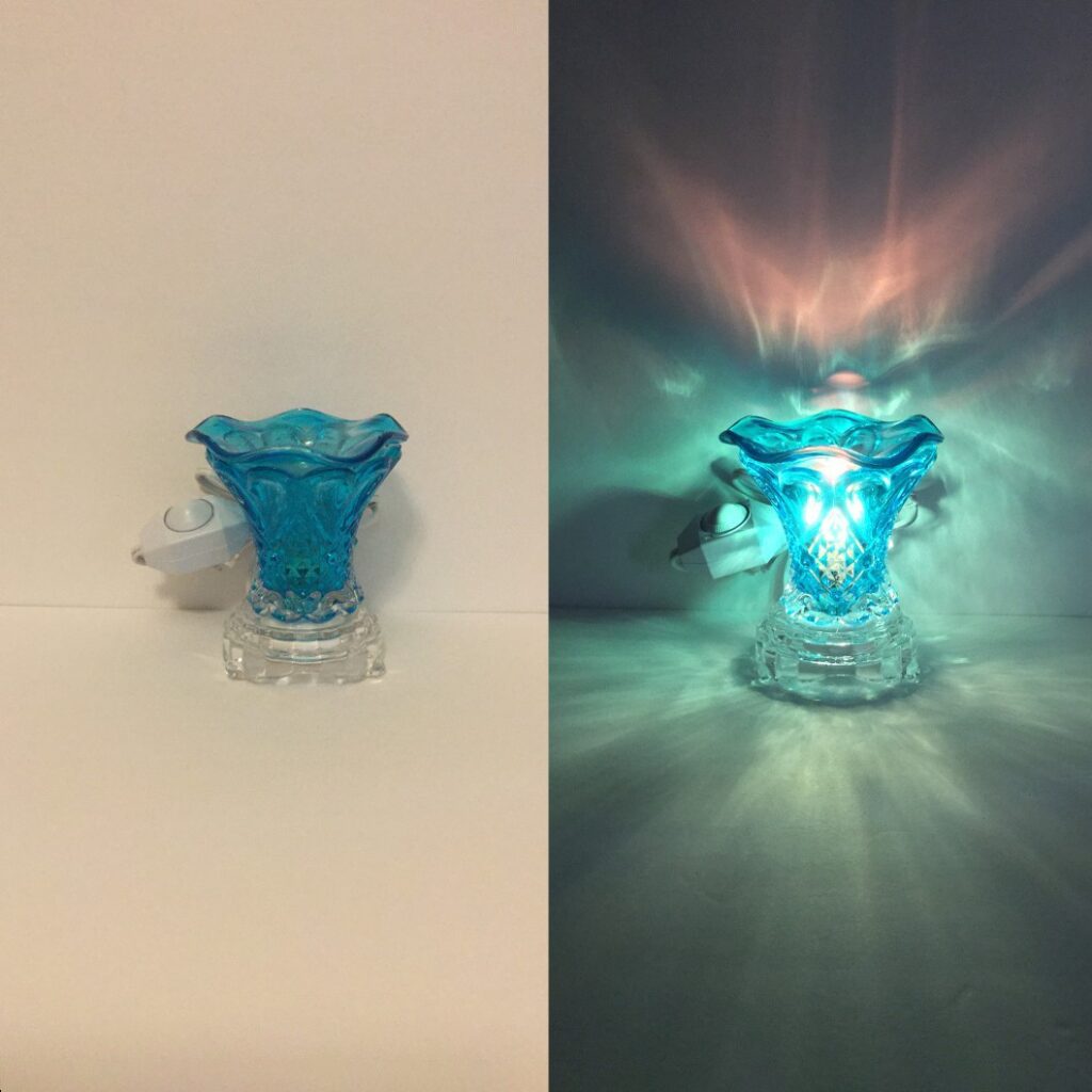 Electric Glass Oil Burners - Blue